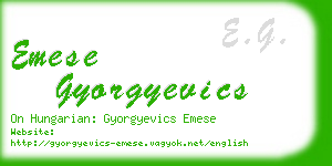 emese gyorgyevics business card